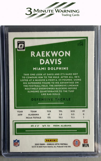 2020 Donruss Optic #134 Raekwon Davis