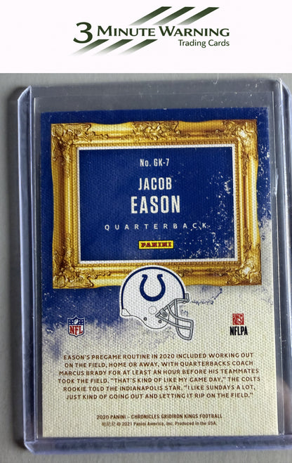 2020 Panini Chronicles #GK-7 Jacob Eason Gridiron Kings Pink