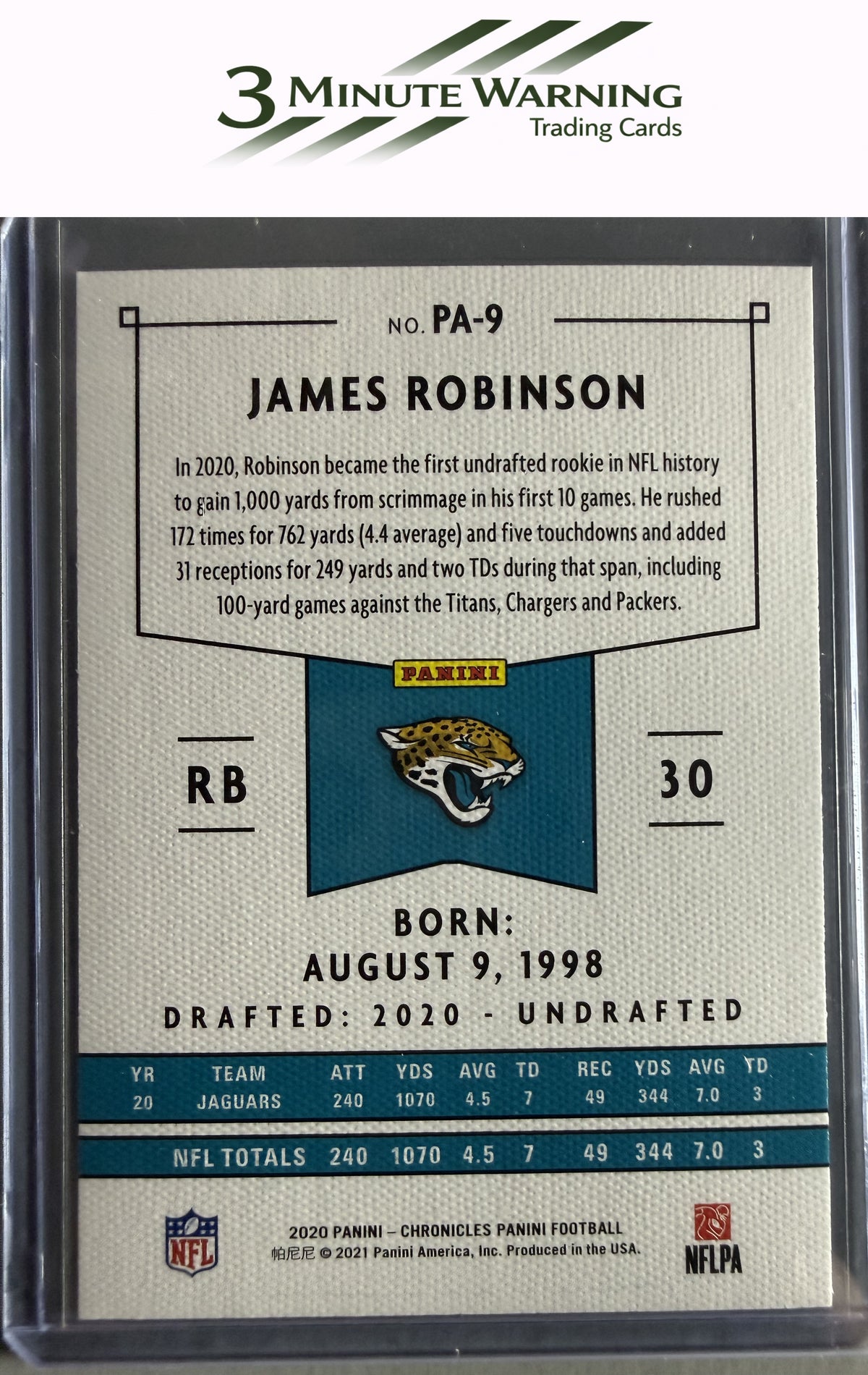 2020 Panini Chronicles #PA-9 James Robinson Panini