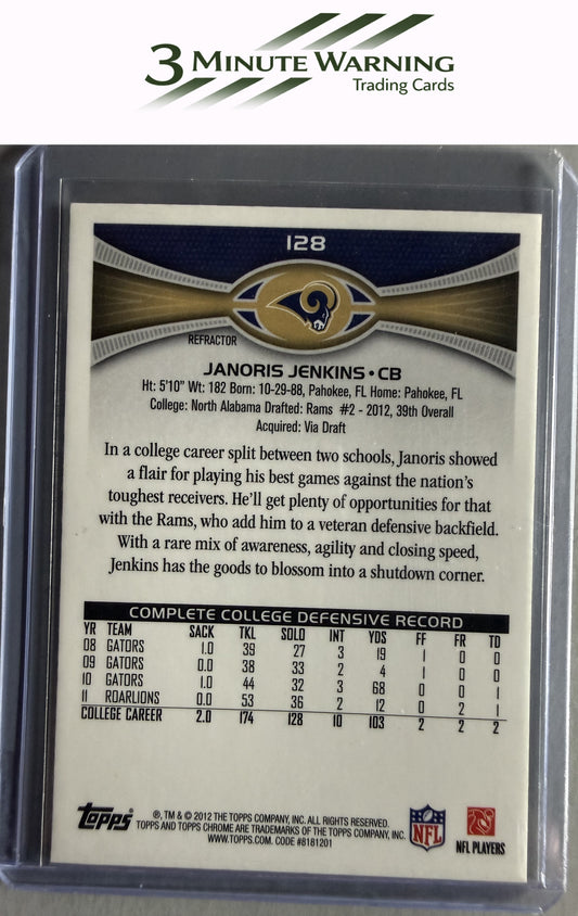 2012 Topps Chrome #128 Janoris Jenkins Refractor