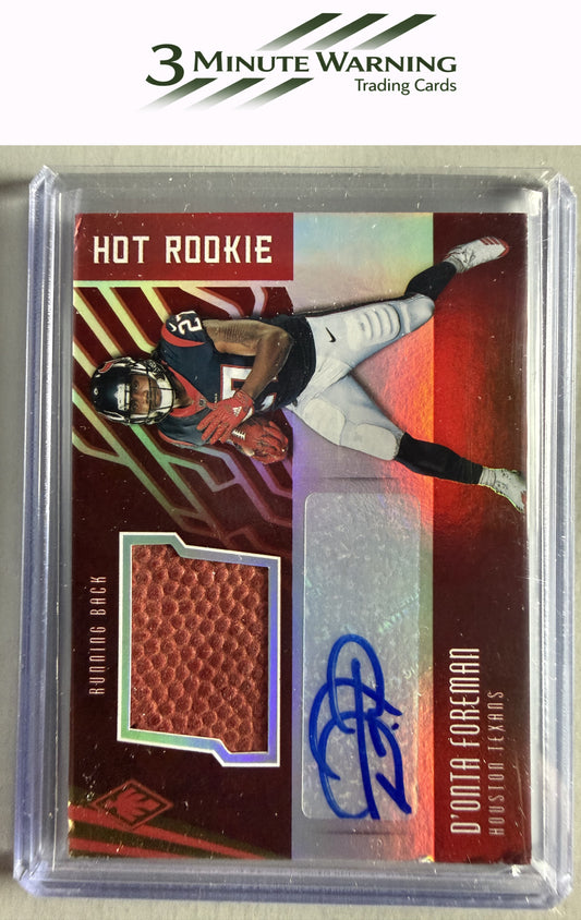 2017 Panini Phx #HRS-DF D'Onta Foreman Hot Rookie Materials Sig Football #/299