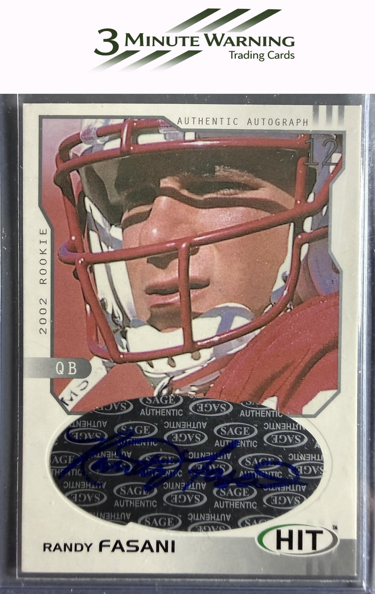 2002 SAGE HIT #H12 Randy Fasani Autographs Emerald