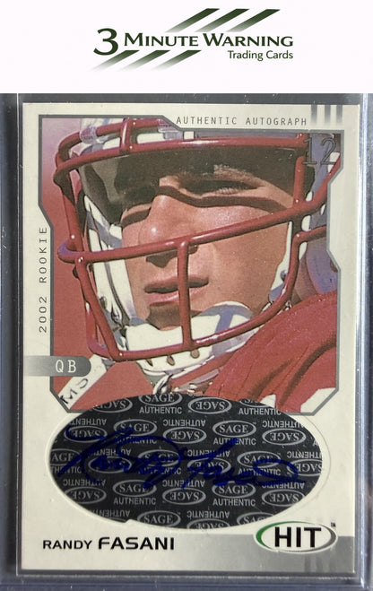2002 SAGE HIT #H12 Randy Fasani Autographs Emerald