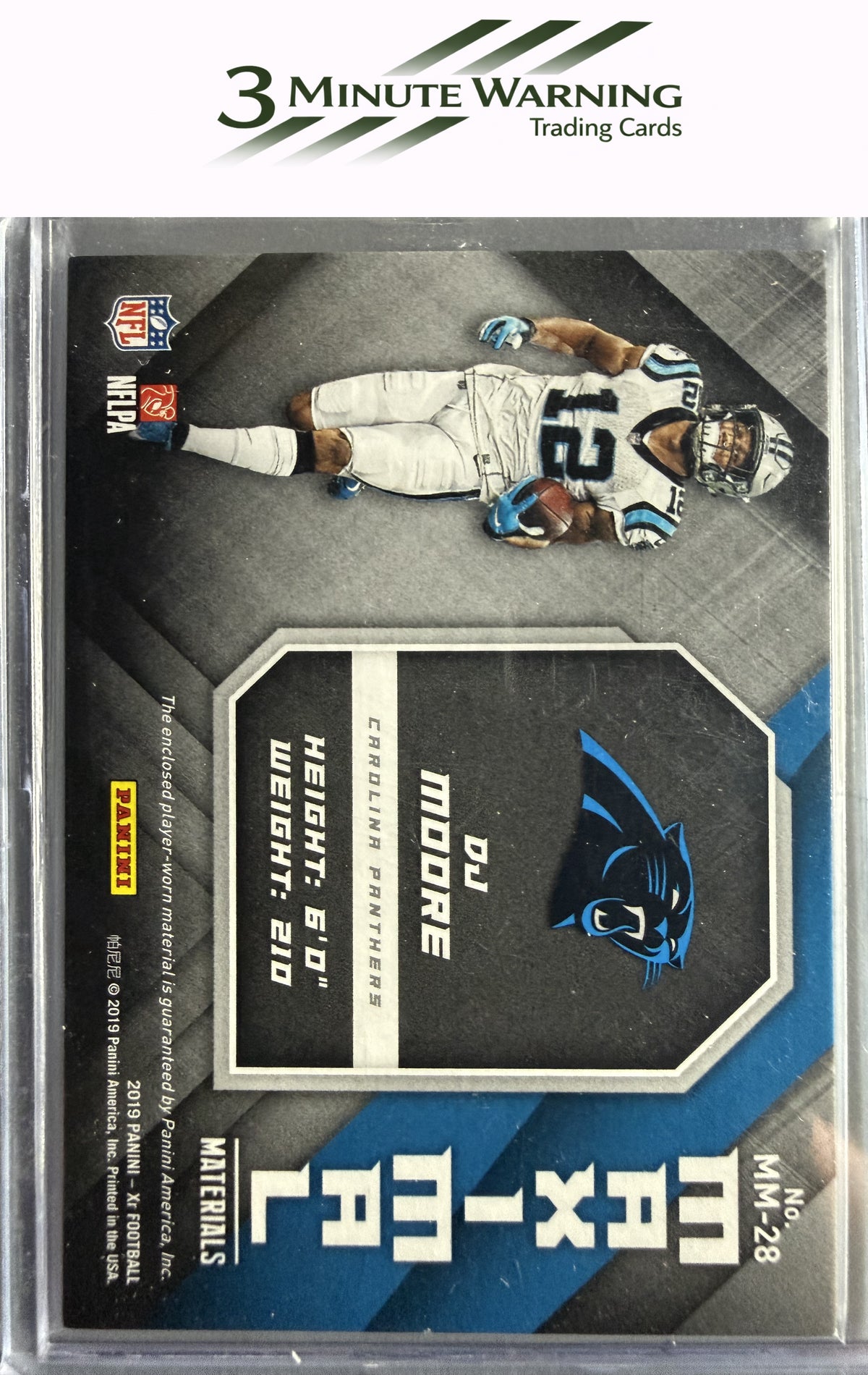 2019 Panini XR #MM-28 DJ Moore Maximal Materials Blue #/49