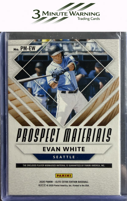 2020 Panini Elite Extra Edition #PM-EW Evan White Prospect Materials Black