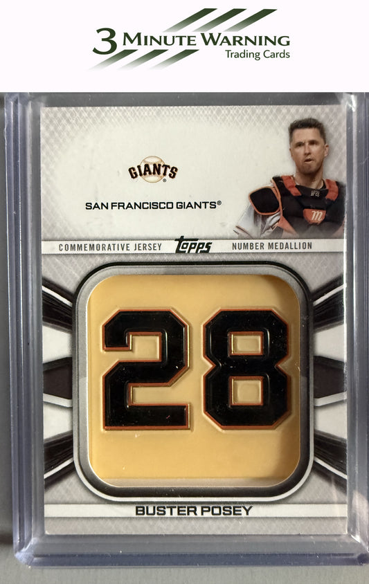 2022 Topps #JNM-BP Buster Posey Player Jersey Number Medallion