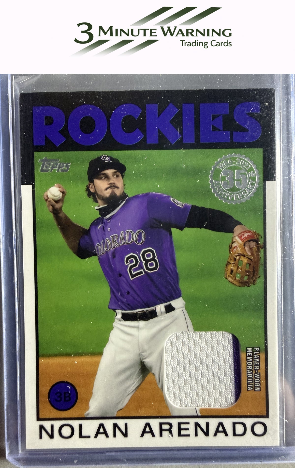 2021 Topps #86R-NA Nolan Arenado 1986 Topps Baseball Relics (Series One)