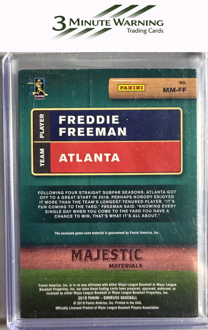 2019 Donruss #MM-FF Freddie Freeman Majestic Materials