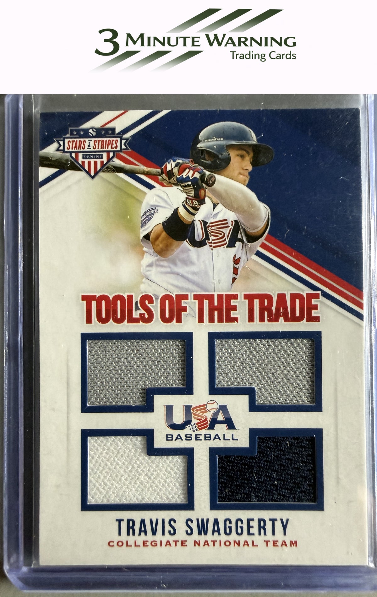 2018 Panini USA Baseball Stars & Stripes #24 Travis Swaggerty tott #/299