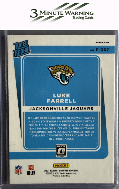 2021 Donruss #P-307 Luke Farrell Optic Rated Rookie Preview Pink