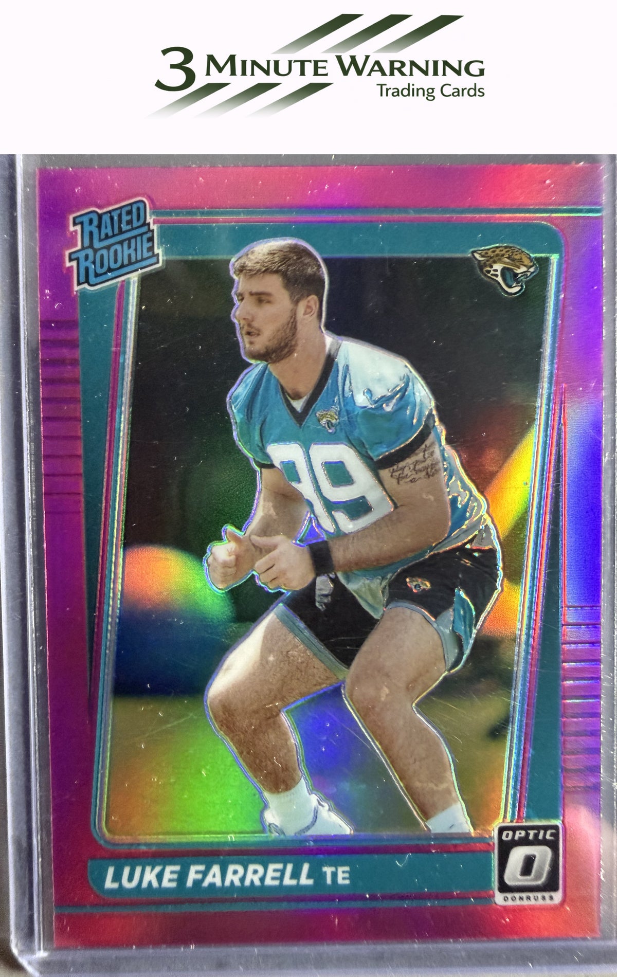 2021 Donruss #P-307 Luke Farrell Optic Rated Rookie Preview Pink