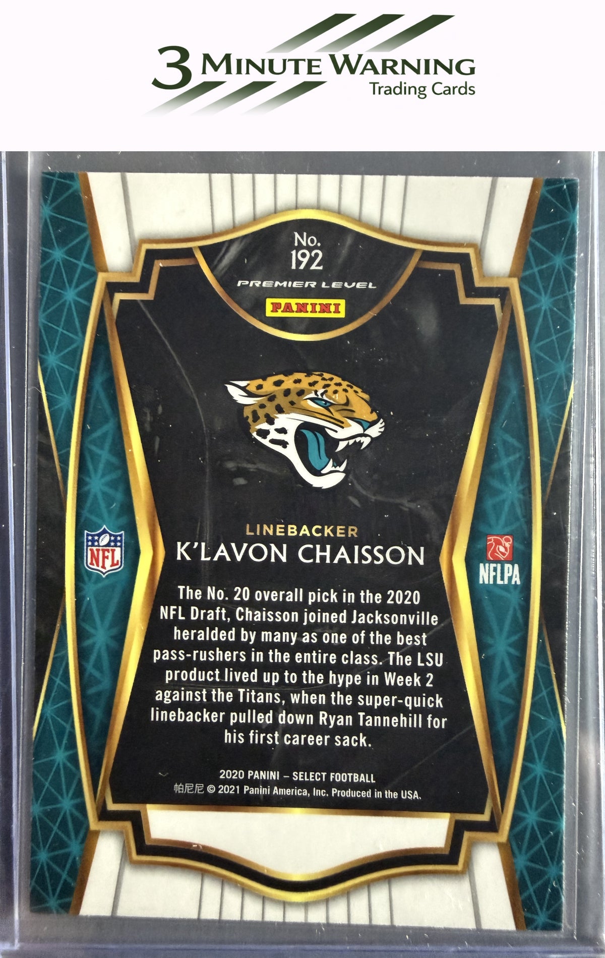 2020 Panini Select #192 K'Lavon Chaisson