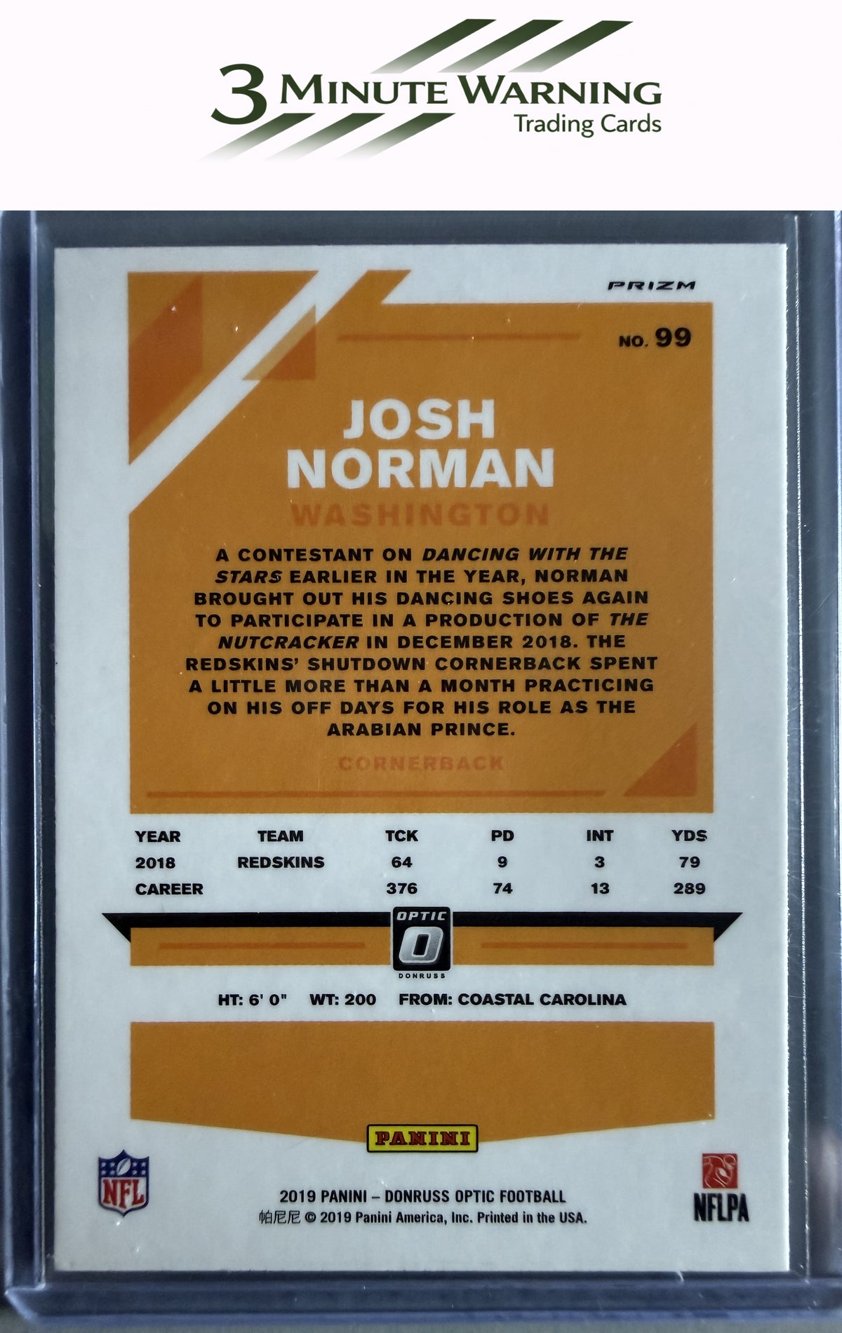 2019 Donruss Optic #99 Josh Norman Holo
