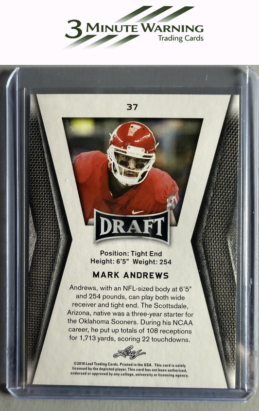 2018 Leaf Draft #37 Mark Andrews Gold