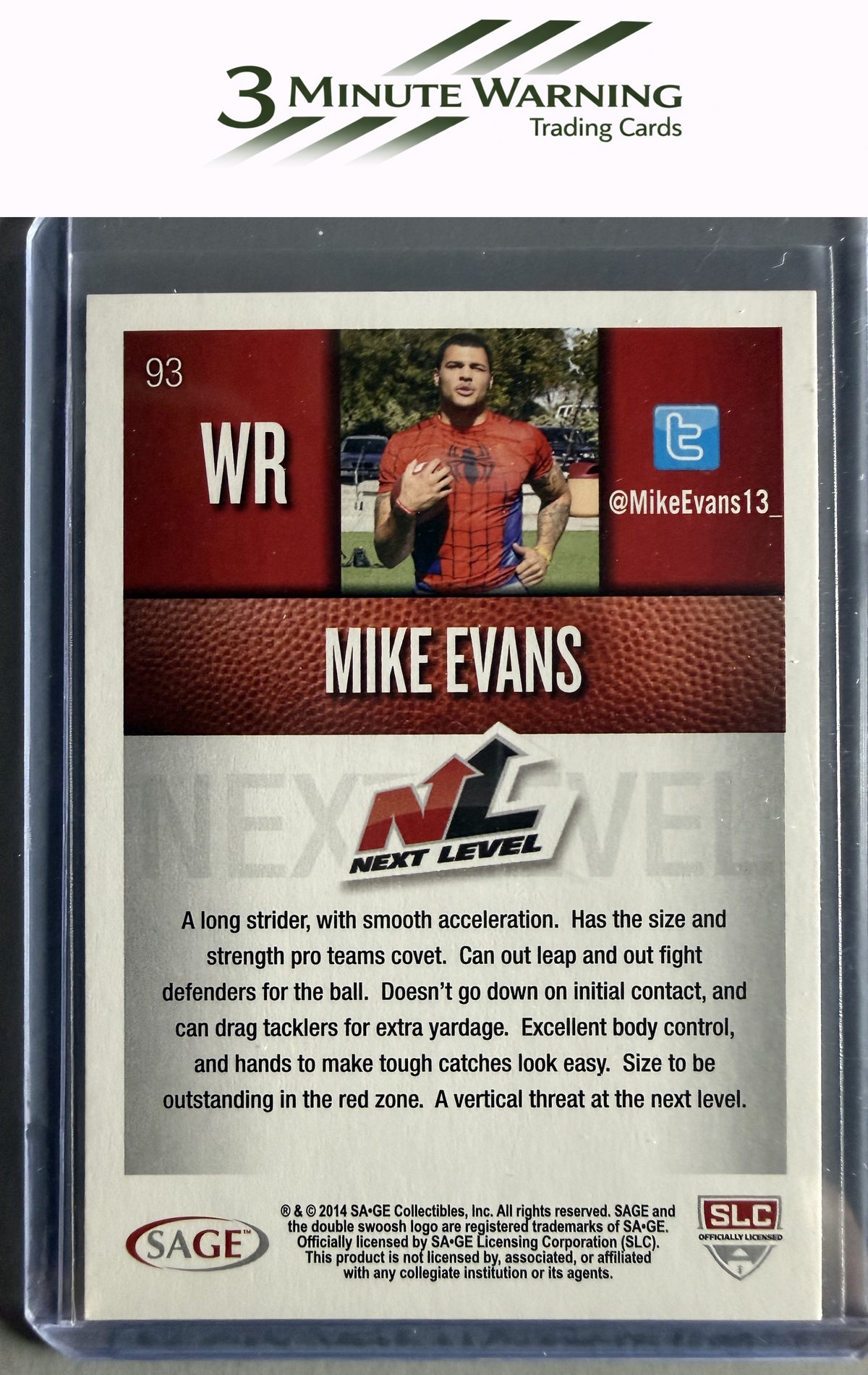 2014 SAGE HIT #93 Mike Evans Silver