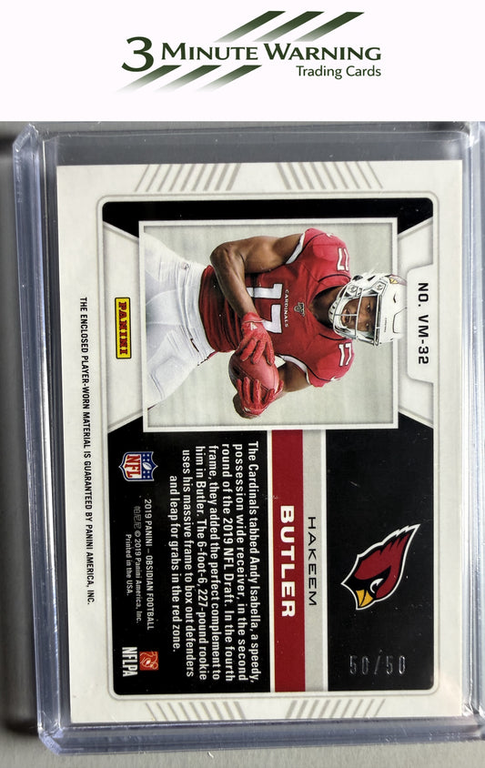 2019 Panini Obsidian #VM-32 Hakeem Butler Volcanic Material Electric Etch Orange #/50
