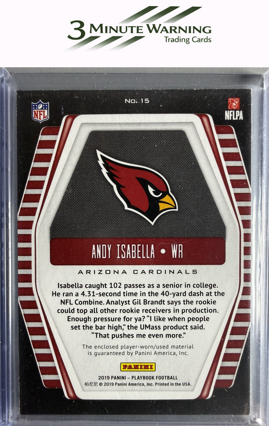 2019 Panini Playbook #15 Andy Isabella Hot Routes #/299