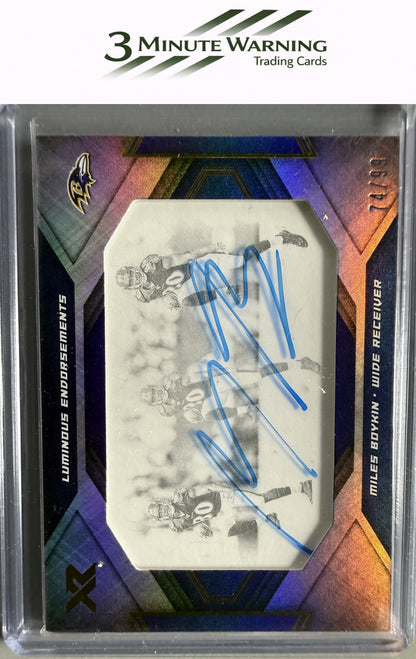 2019 Panini XR #LE-MB Miles Boykin Luminous Endorsements #/99