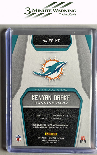 2019 Panini Certified #FG-KD Kenyan Drake Fabric of the Game #/299