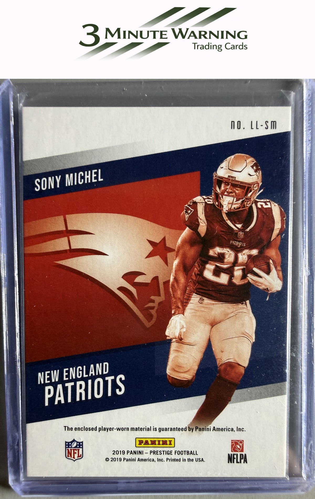 2019 Panini Prestige #LL-SM Sony Michel League Leaders Relics Prime #/5