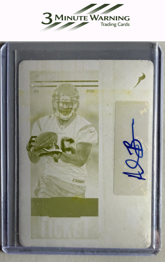 2013 Panini Black #103 Alan Bonner Printing Plates Yellow #/1