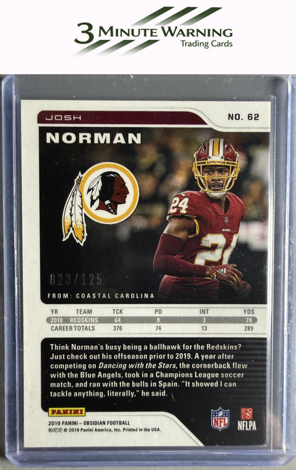 2019 Panini Obsidian #62 Josh Norman #/125
