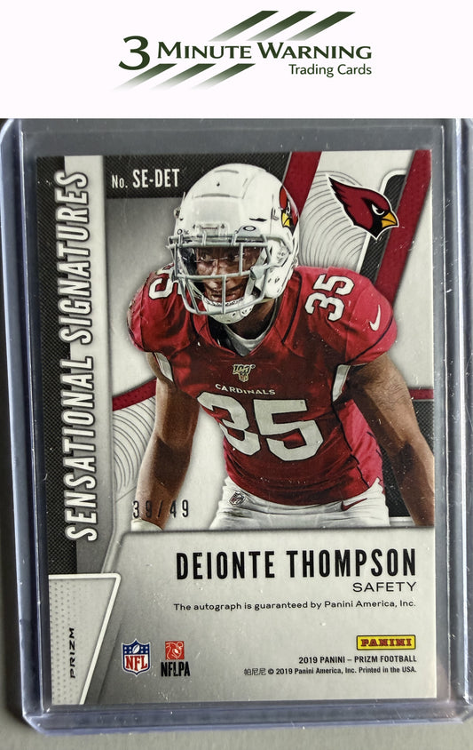 2019 Panini Prizm #SE-DET Deionte Thompson Signatures Prizm Purple Power #/49