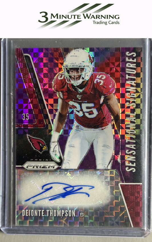 2019 Panini Prizm #SE-DET Deionte Thompson Signatures Prizm Purple Power #/49