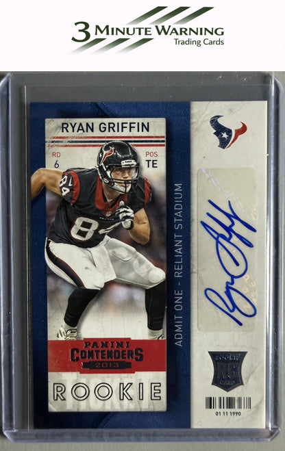 2013 Panini Contenders #178a Ryan Griffin 4 Stars in helmet logo box