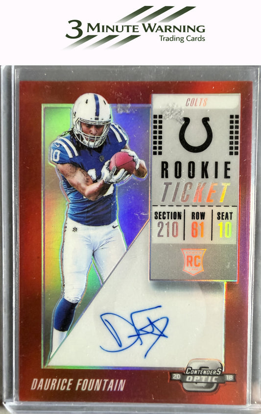 2018 Panini Contenders Optic #137 Daurice Fountain Red #/199