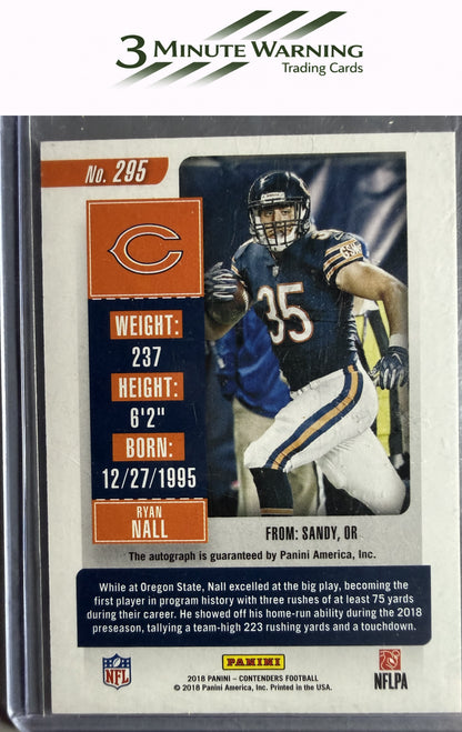 2018 Panini Contenders #295 Ryan Nall