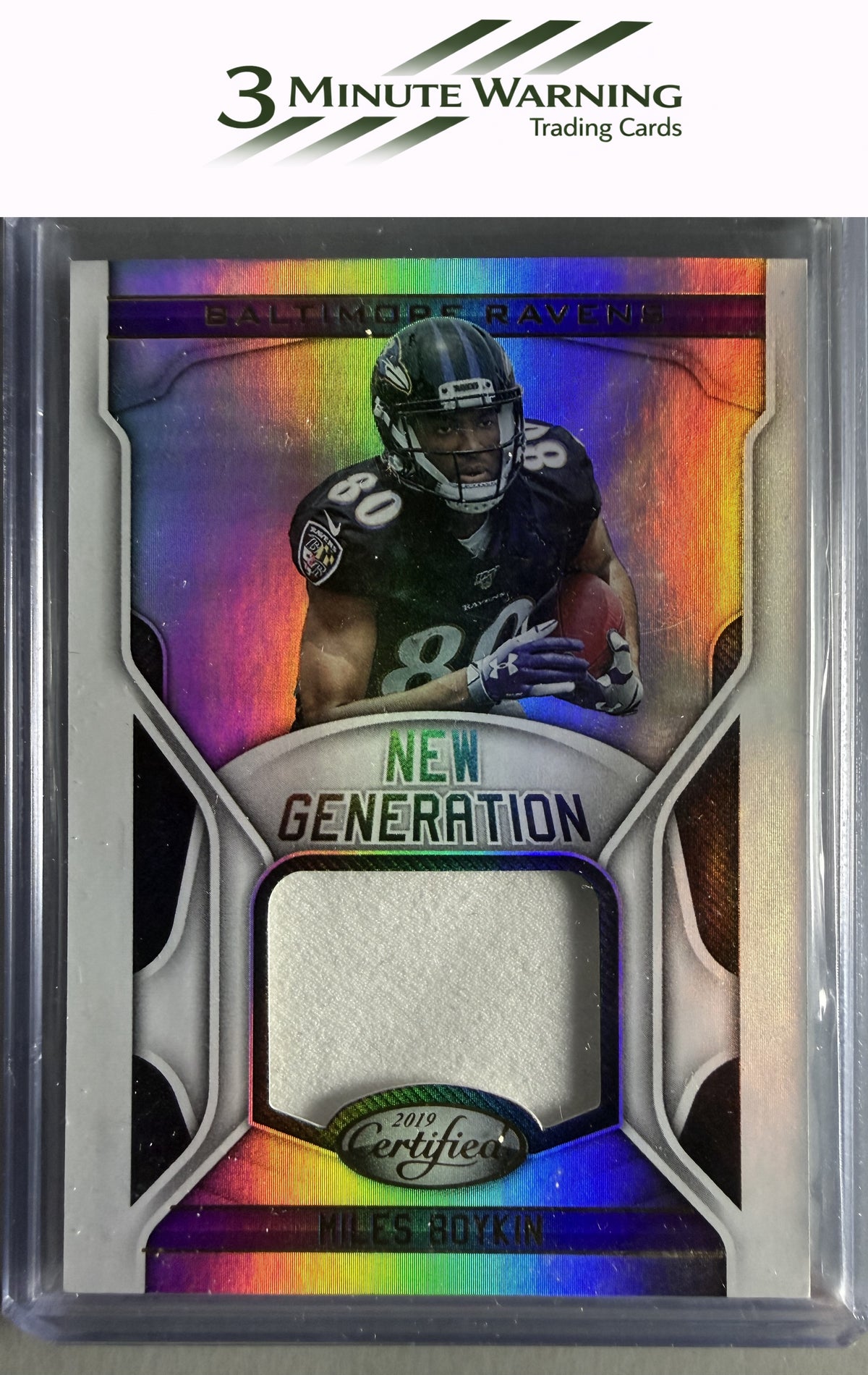 2019 Panini Certified #NG-MBO Miles Boykin New Generation Jerseys