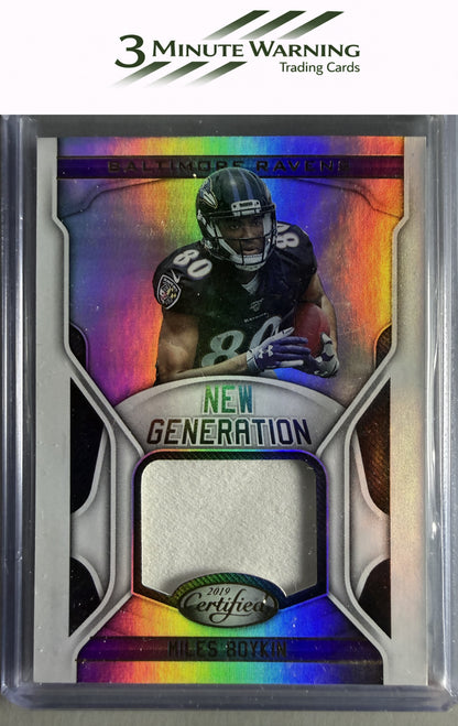 2019 Panini Certified #NG-MBO Miles Boykin New Generation Jerseys