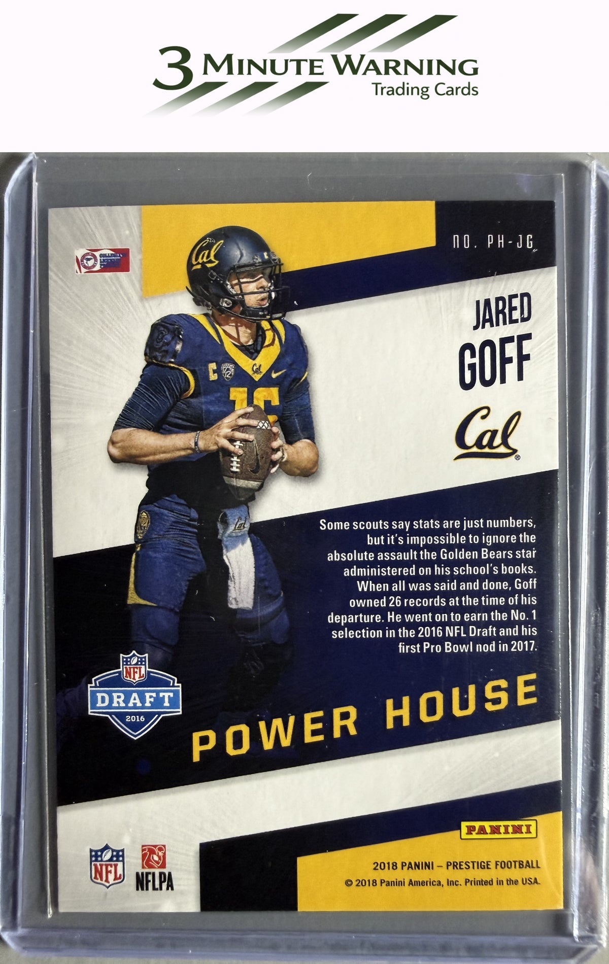 2018 Panini Prestige #PH-JG Jared Goff Power House