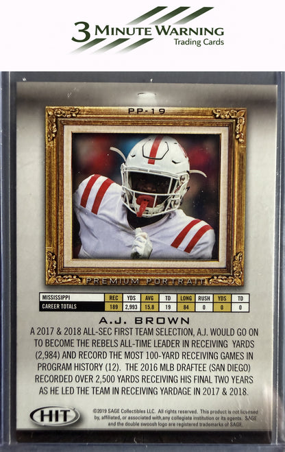 2019 SAGE HIT #PP-19 A.J. Brown Premium Portrait