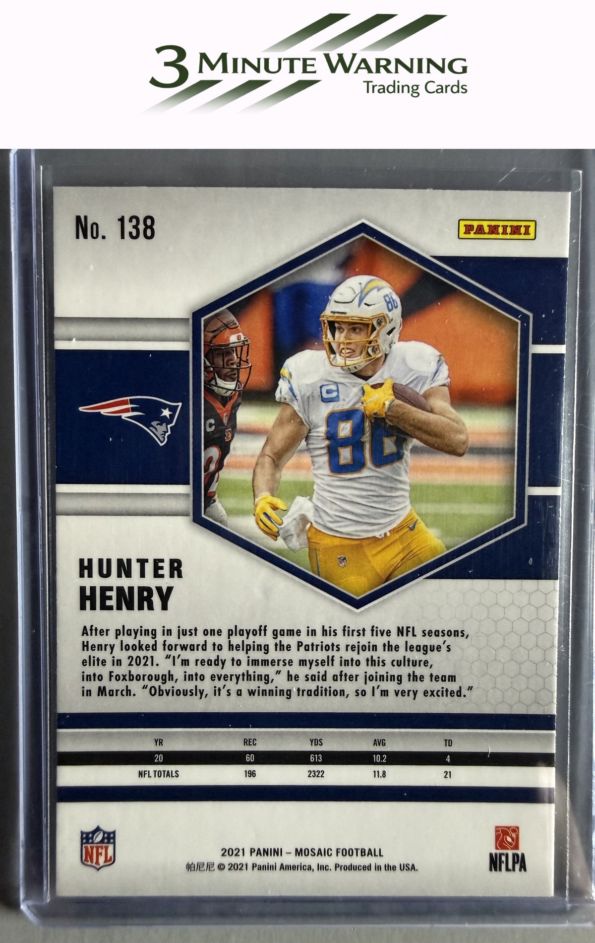 2021 Panini Mosaic #138 Hunter Henry
