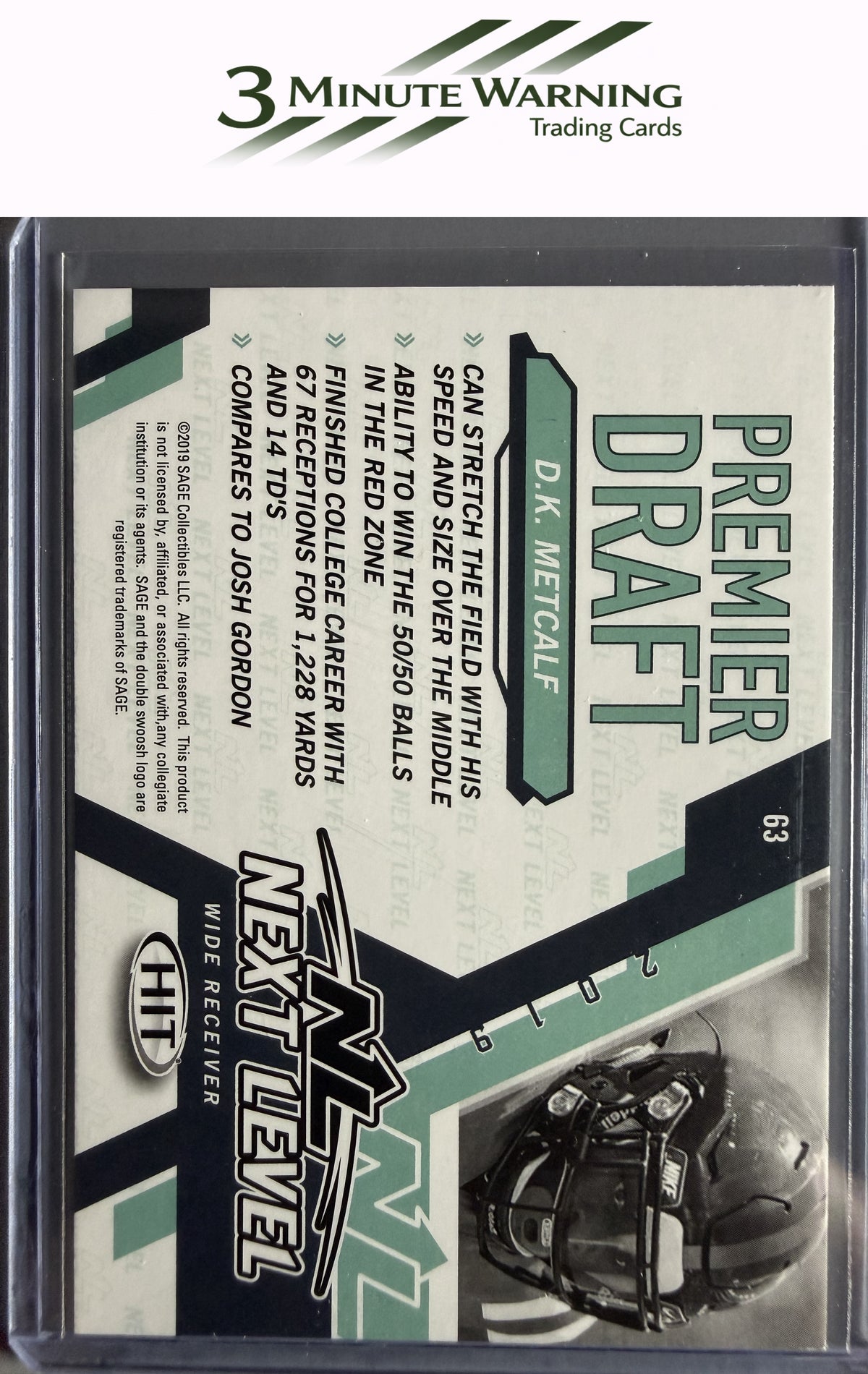 2019 SAGE HIT #63 D.K. Metcalf