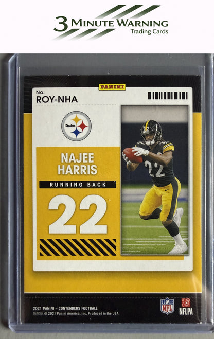 2021 Panini Contenders #ROY-NHA Najee Harris Rookie of the Year Contenders