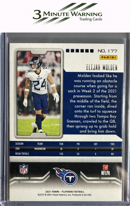 2021 Panini Playbook #177 Elijah Molden