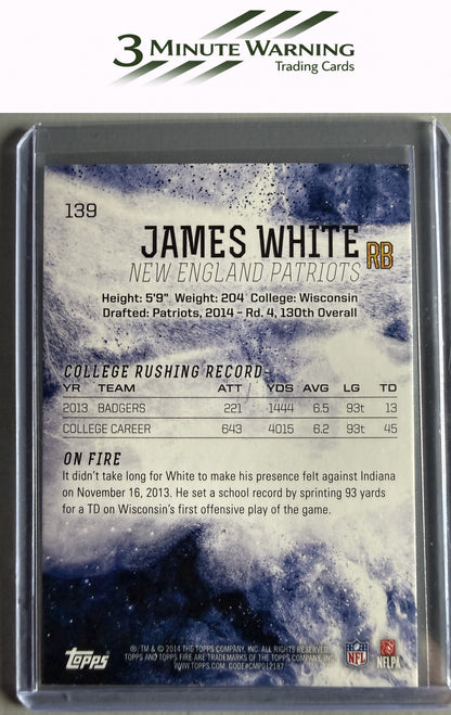2014 Topps Fire #139 James White