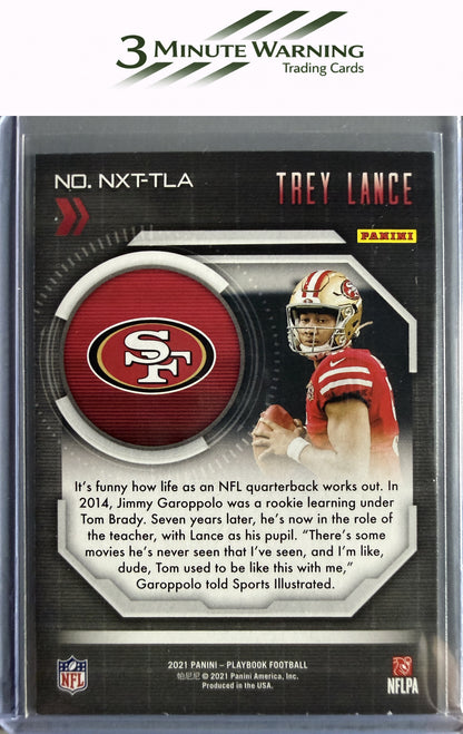 2021 Panini Playbook #NXT-TLA Trey Lance Next Up