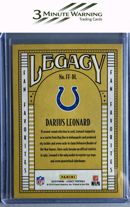 2019 Panini Legacy #FF-DL Darius Leonard Fan Favorites
