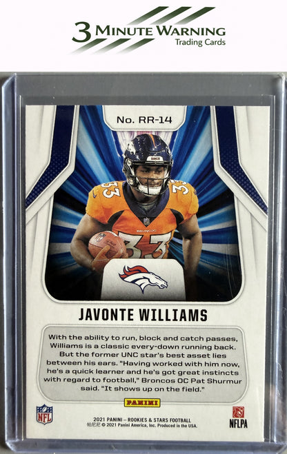 2021 Panini Rookies & Stars #RR-14 Javonte Williams Rookie Rush