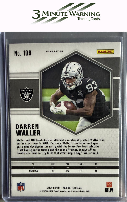 2021 Panini Mosaic #109 Darren Waller Prizm Green