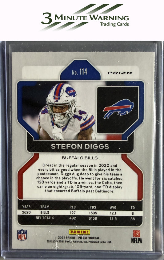 2021 Panini Prizm #114 Stefon Diggs Red Ice