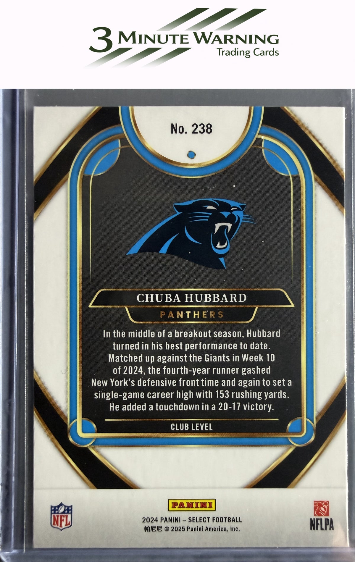 2024 Panini Select #238 Chuba Hubbard