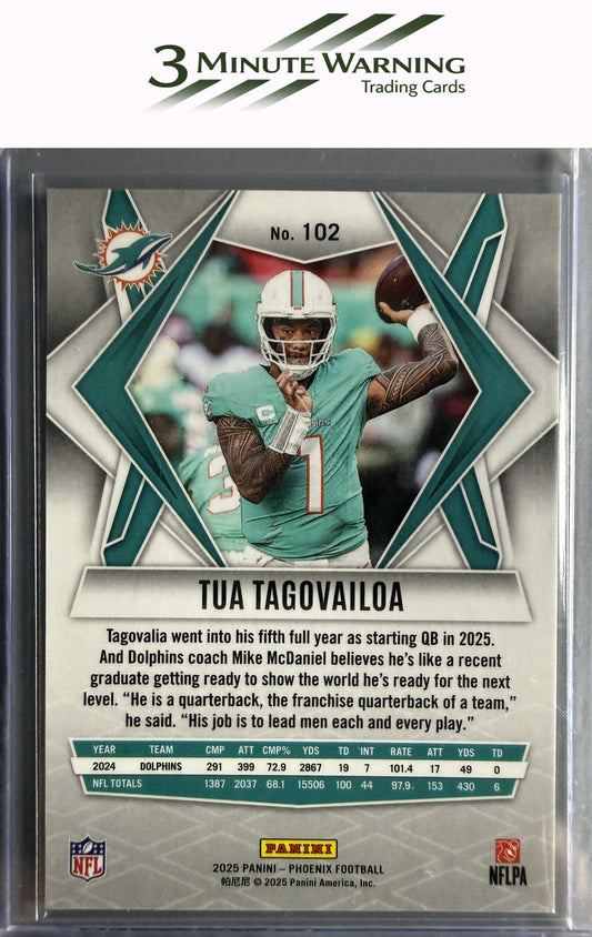 2025 Panini Phoenix #102 Tua Tagovailoa Silver Pyramids Prizm