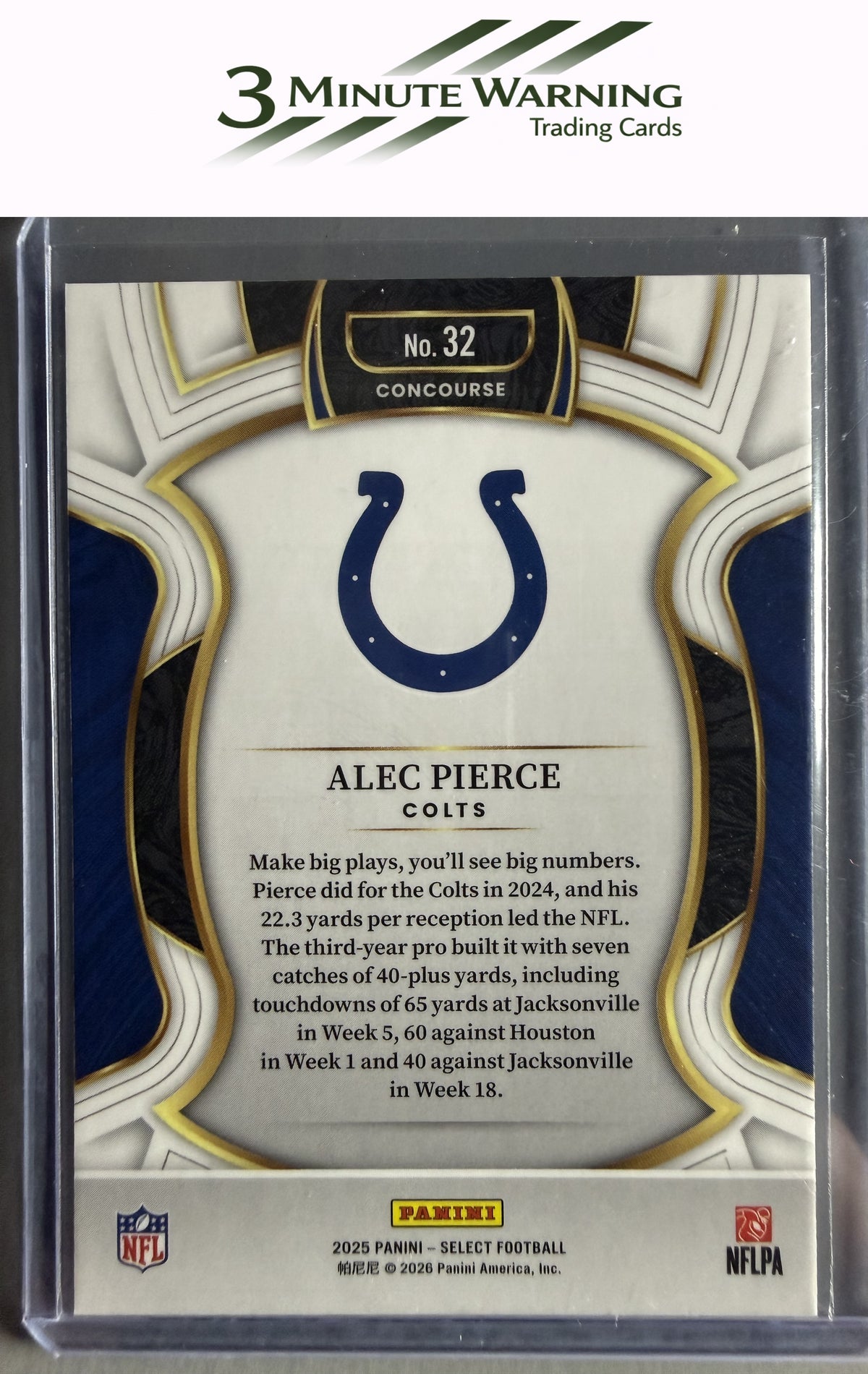 2025 Panini Select #32 Alec Pierce