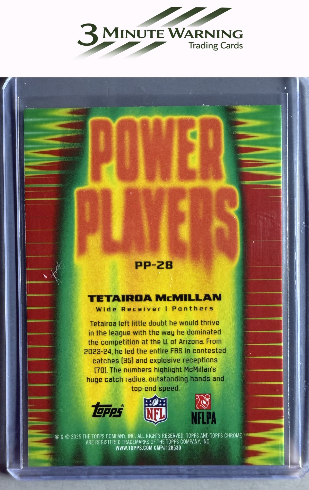 2025 Topps Chrome #PP-28 Tetairoa McMillan Power Players
