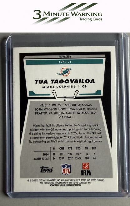 2025 Topps Chrome #1975-21 Tua Tagovailoa 1975 Topps